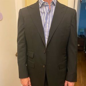 Black, exposed seam suit jacket, very lightly worn